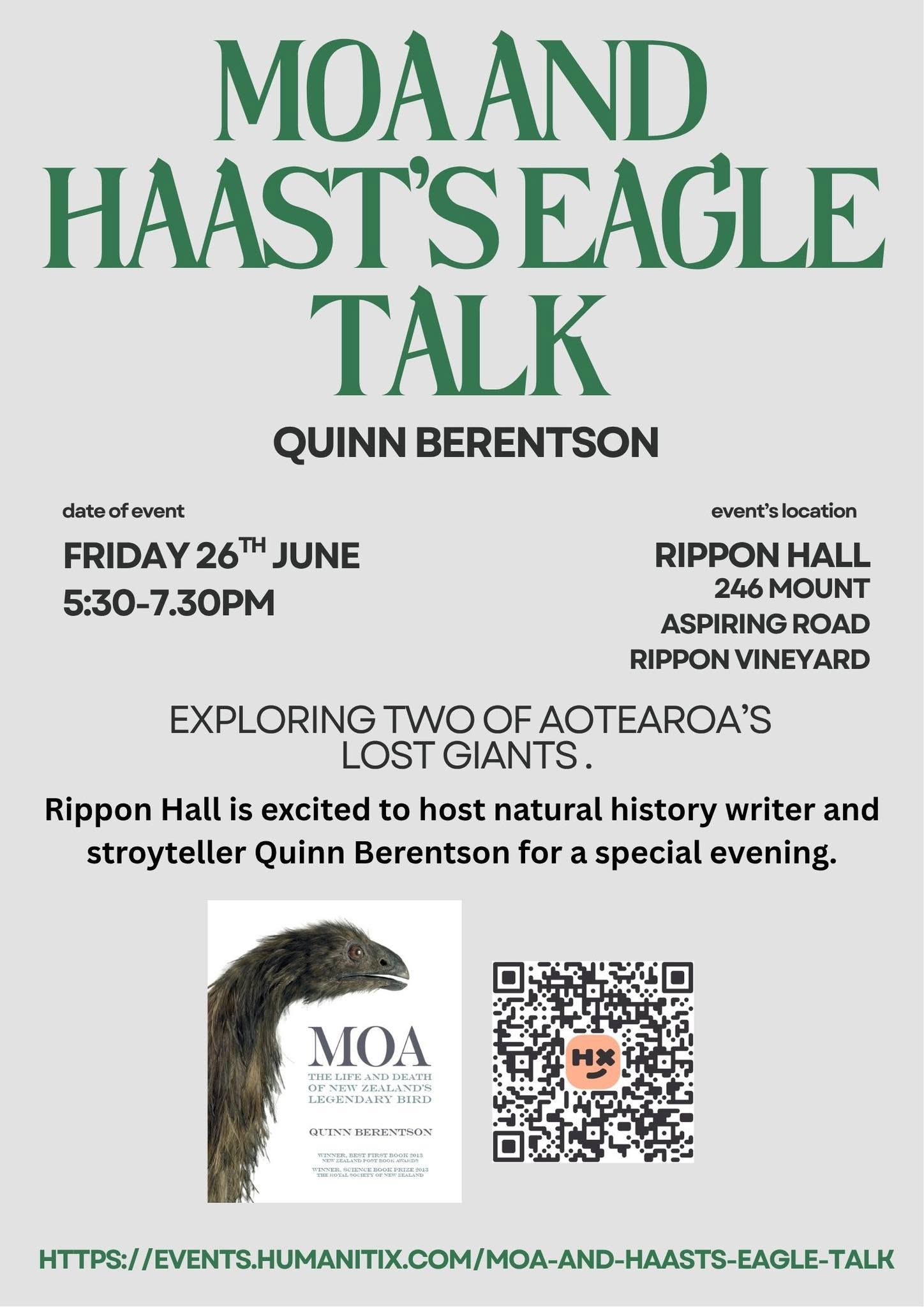 Moa & Haast's Eagle Talk with Quinn Berentson